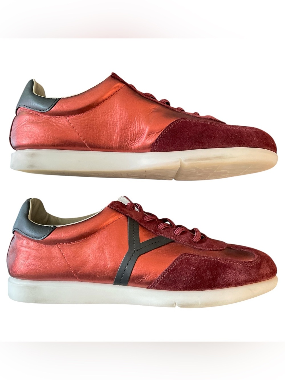 SAYDO Women's Zelk Handcrafted Leather Sneaker in Wine, size EU 38|US 8